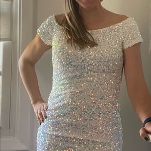 Windsor T Length Sequin Dress